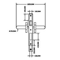 50-050-1 MODULAR SOLUTIONS SATIN MORTISE DOOR HANDLE WITH DEADBOLT